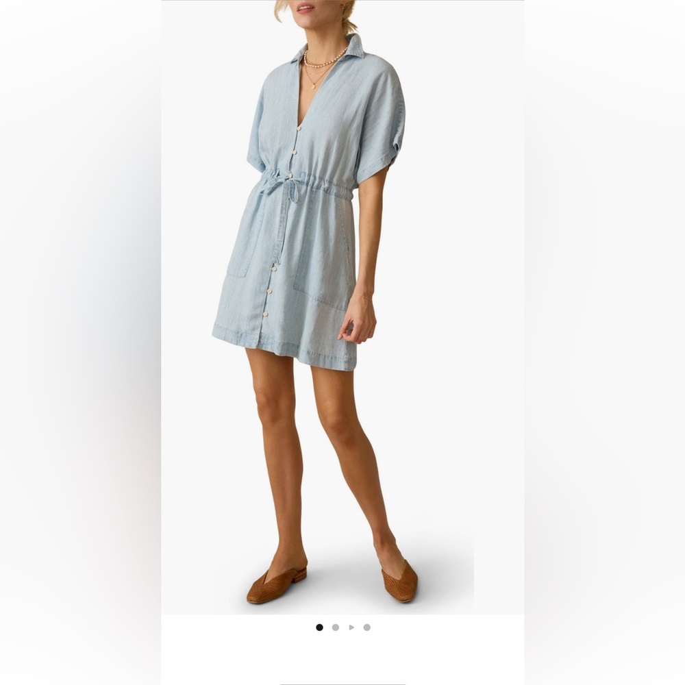 Faherty Tried and True Chambray Shirtdress